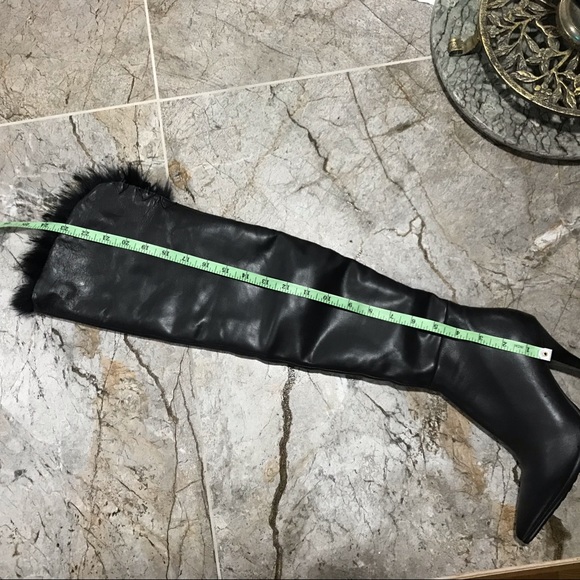 NWOT Real Fur&Shearling Italian Real Leather High Boots - Picture 9 of 16